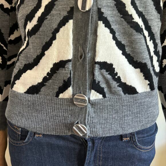 L.A.M.B. Button Up Hooded Sweater 100% Wool - Picture 14 of 16